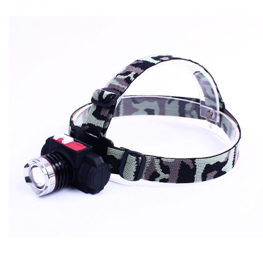 Фонарь налобный Watton WT-122 с аккумулятором и USB кабелем дальностью 250 м (11072942)