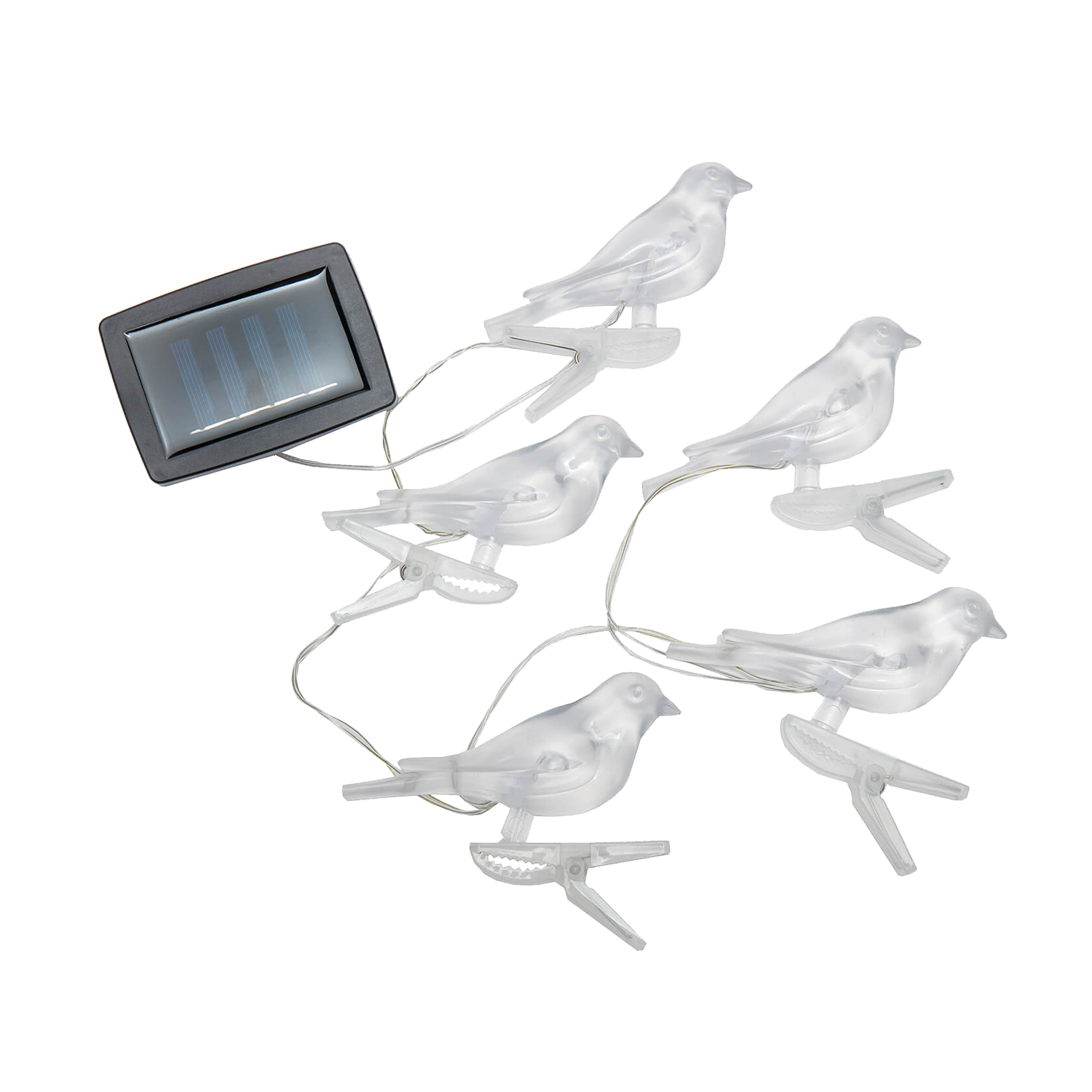 Гирлянда уличная Garden Line SOL6063 декоративная на солнечных батареях в форме птички 5 шт. Теплый белый