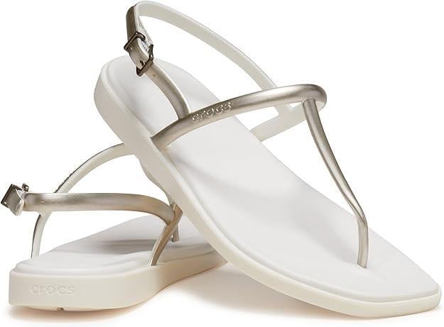 Сандалії жіночі Crocs Miami Thong Flip Metallic Chalk р. 42-43 Сріблястий (24319) Сандалії жіночі Crocs Miami Thong Flip Metallic Chalk р. 42-43 Сріблястий (24319)