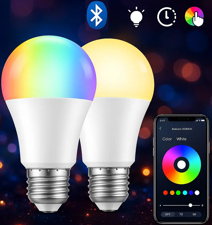 Розумна лампочка Tuya Smart LED WiFi E27 RGB 2700K-6500 K 15W (30251947) - фото 7 Розумна лампочка Tuya Smart LED WiFi E27 RGB 2700K-6500 K 15W (30251947) - фото 7