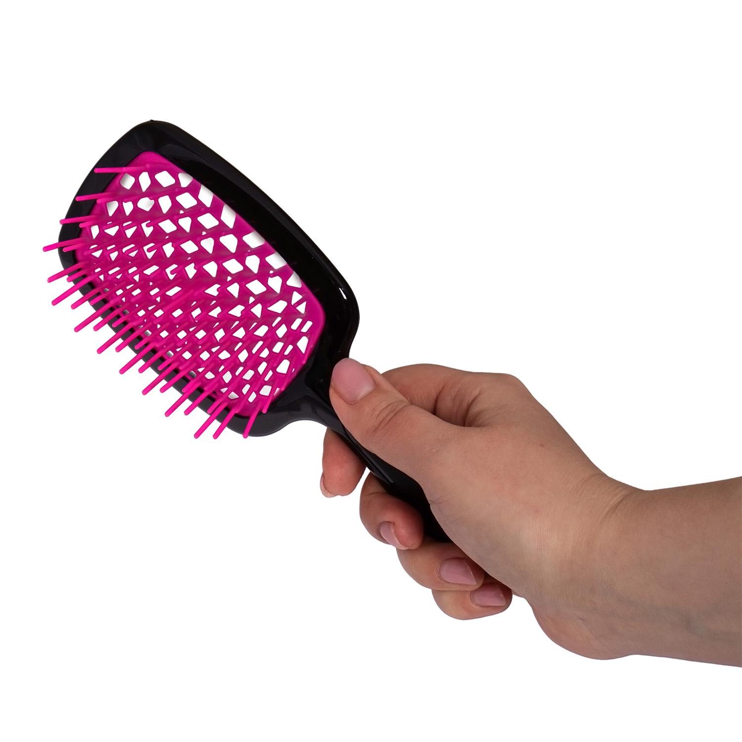 Расческа-щетка для волос Superbrush Plus Hollow Comb Розовый (85778) - фото 2