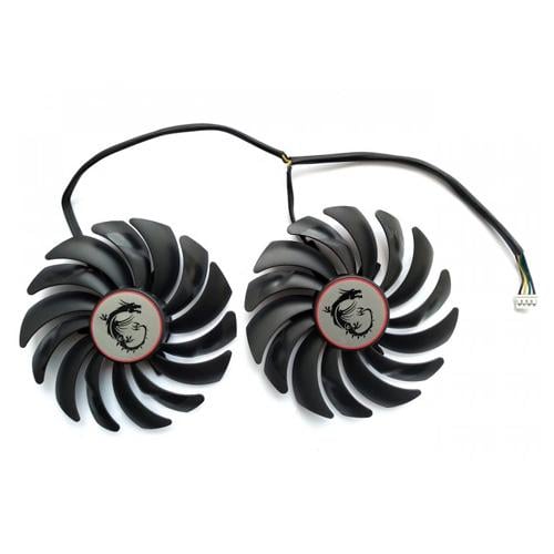 Вентиляторы 2шт 95мм 12В 4пин PLD10010S12HH MSI GTX 1060 1070 RX 470 570