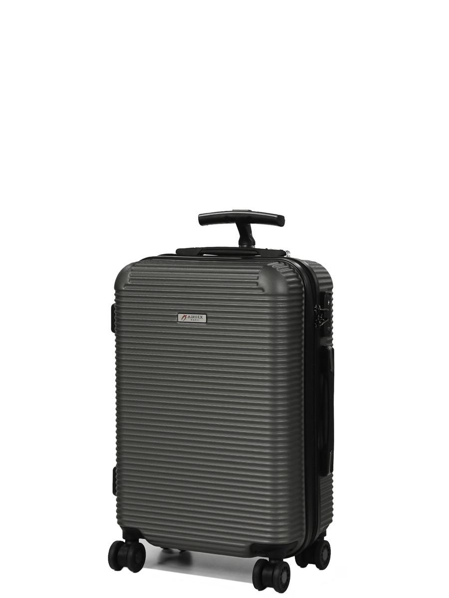 Чемодан Airtex 968 дорожный малый под ручную кладь поликарбонат 37 л 55x37x20 см Темно-серый