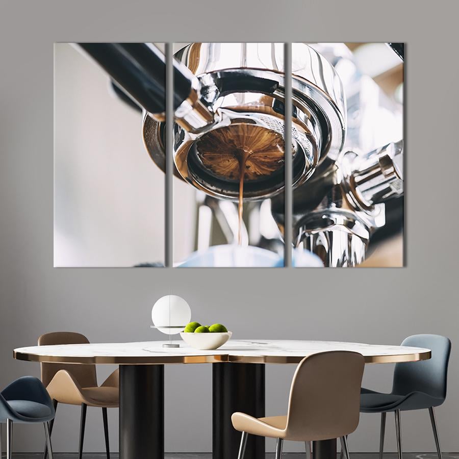 Модульная картина триптих Ароматный кофе эспрессо 156x100 см (297-31)