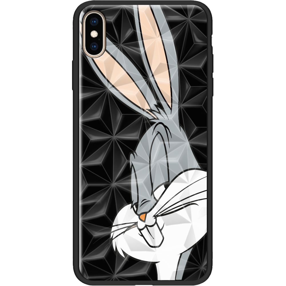 Чохол Boxface iPhone XS Max Lucky Rabbit Чорний силікон із призмою(35321-bk81-37858)