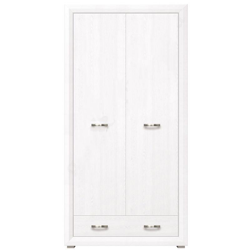 Шкаф для отеля двухдверный распашной Gerbor Маркус SZF2D1S 1065х605х2115 мм Белый (11795)
