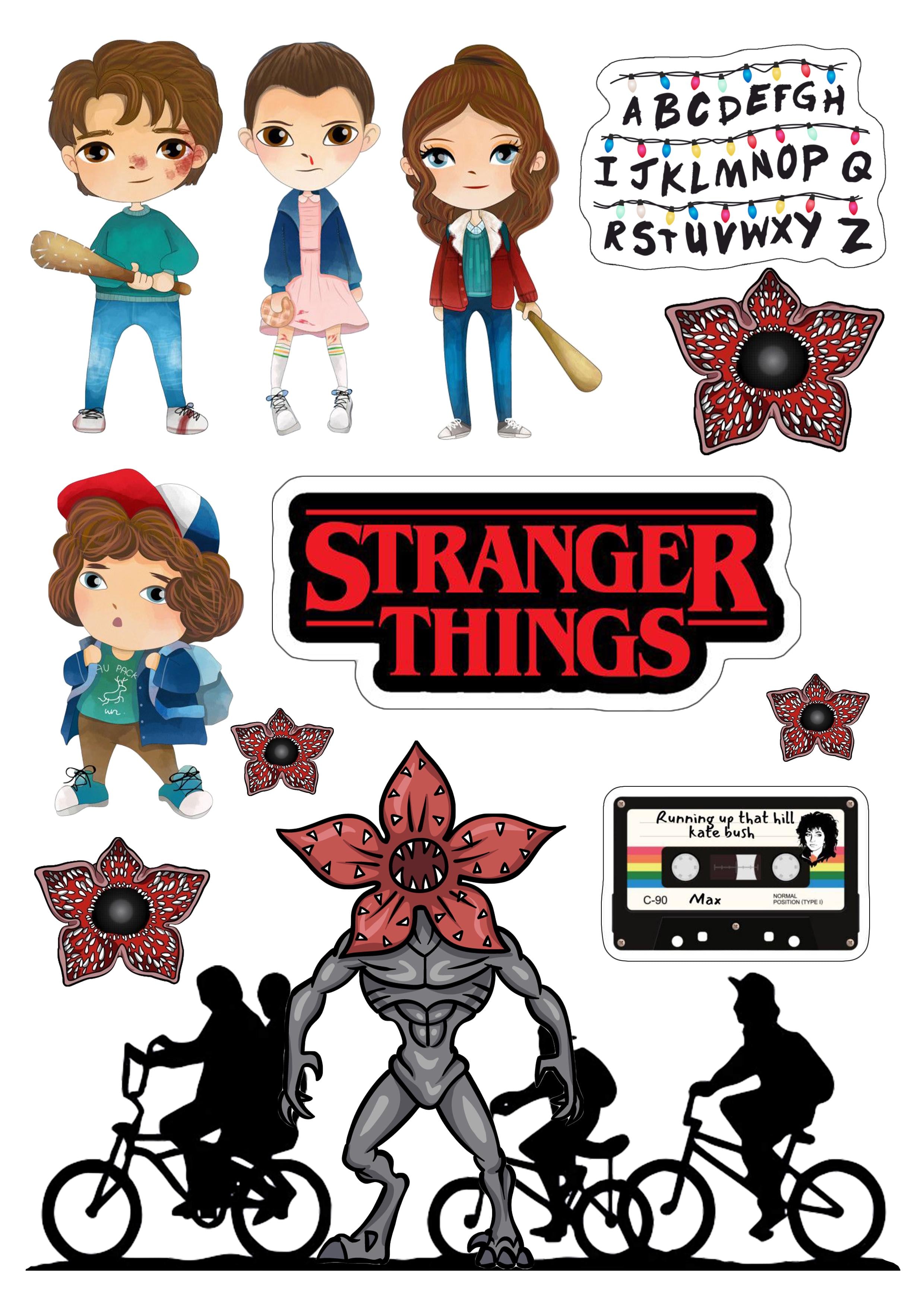Папір вафельний для торта StRanger Things їстівний декор А4 (502264201)