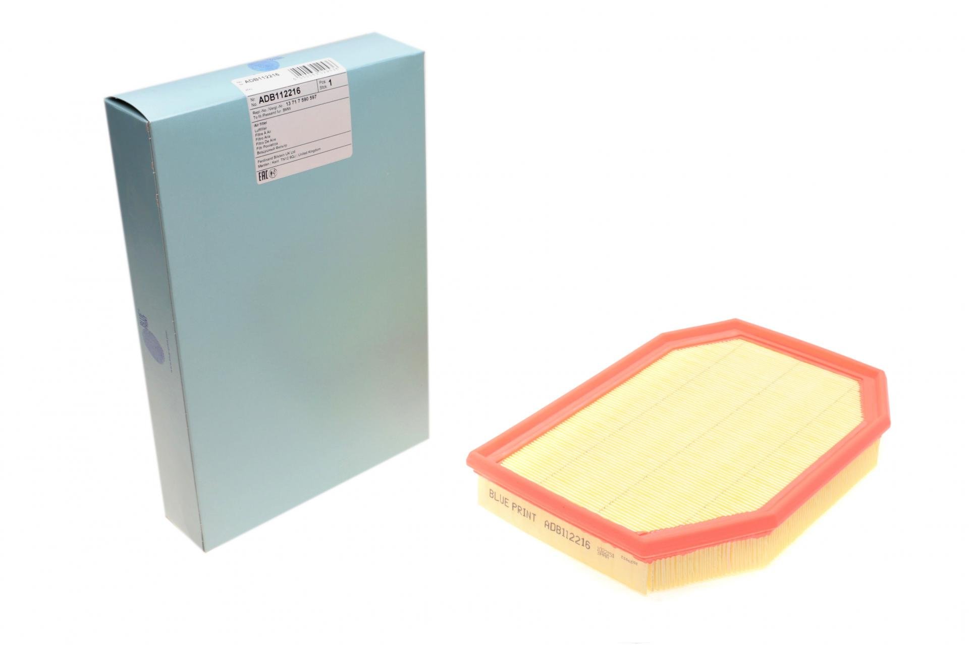 Фильтр воздушный BLUE PRINT для BMW 5 F10/F11 2,5-3,0 09-17/7 F01/F02 3,0 08-15 (ADB112216)