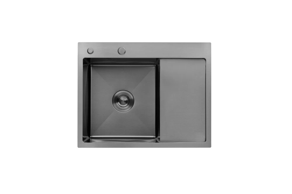 Мийка для кухні Kroner KRP Schwarze 6350LHM PVD 3,0/1,0 мм (373977)