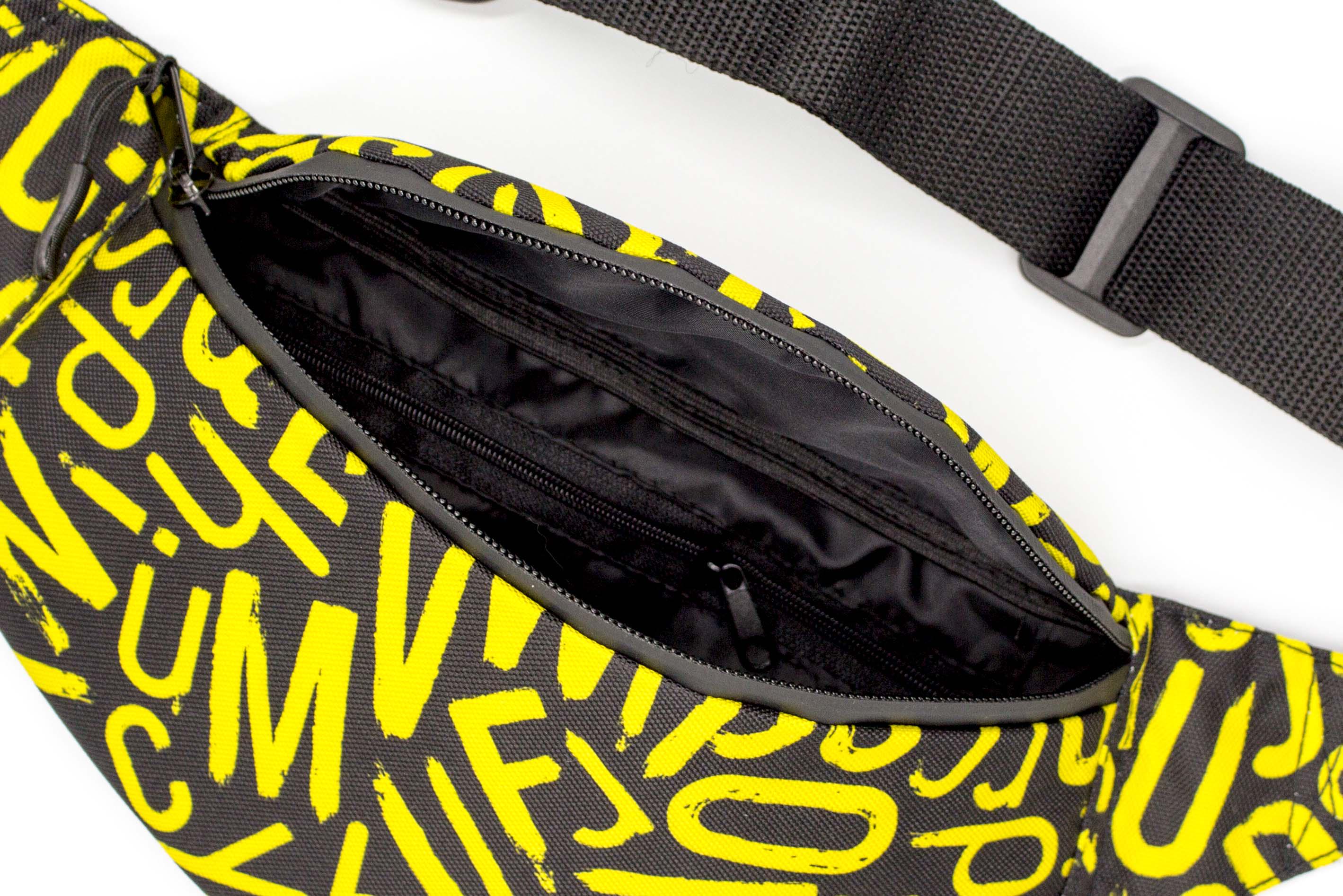 Сумка бананка Буквы Желтый (24415600) - фото 6 Сумка бананка Буквы Желтый (24415600) - фото 6