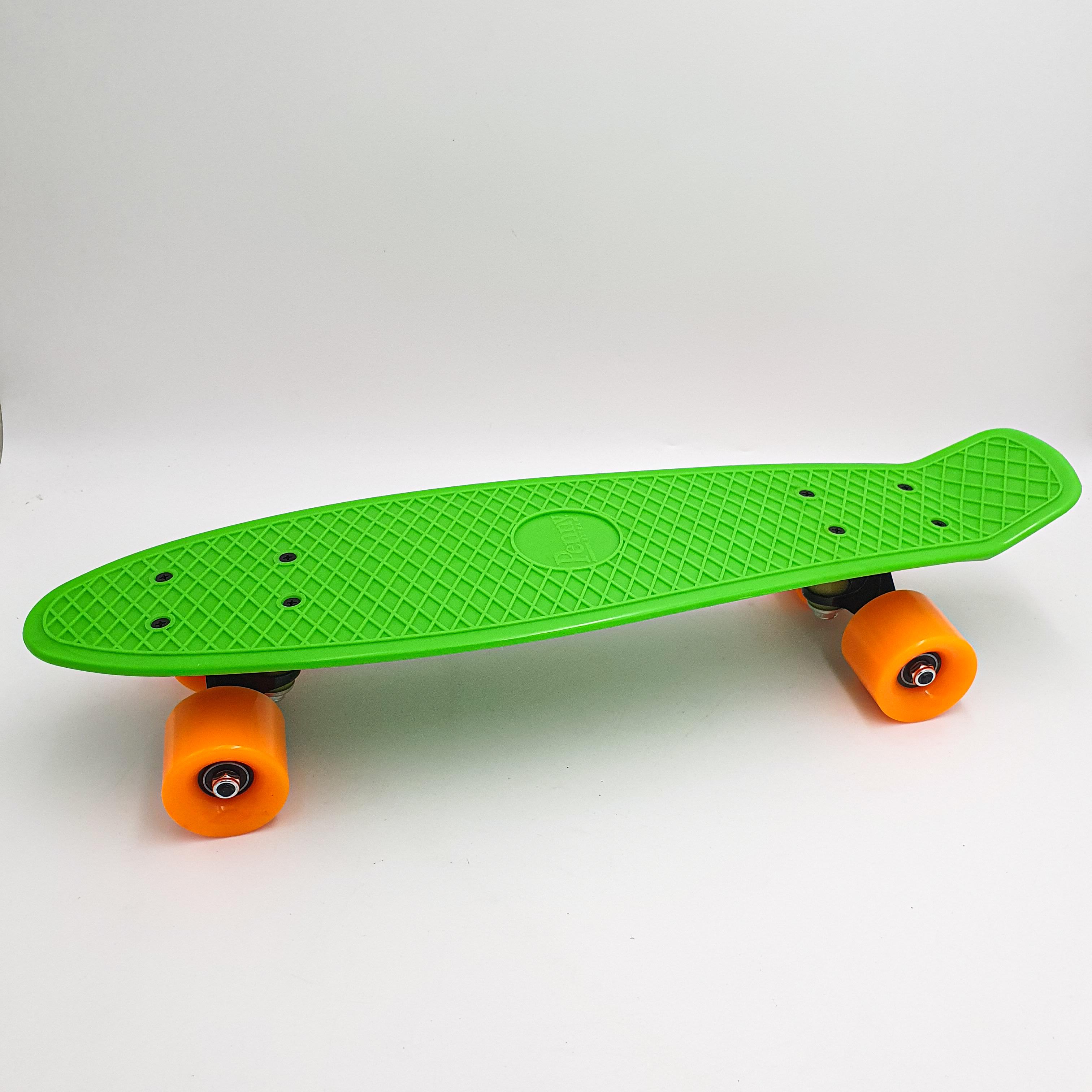 Пенни борд скейт 55х15см до 80кг ABEC 7 матовые колеса скейтборд Penny Board Pastel Series салатовый - фото 4