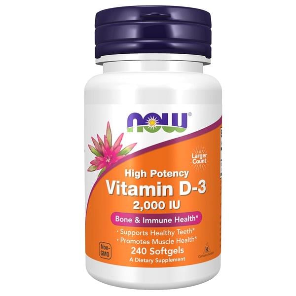 Витамин D NOW Foods Vitamin D-3 2000 IU 240 Softgels