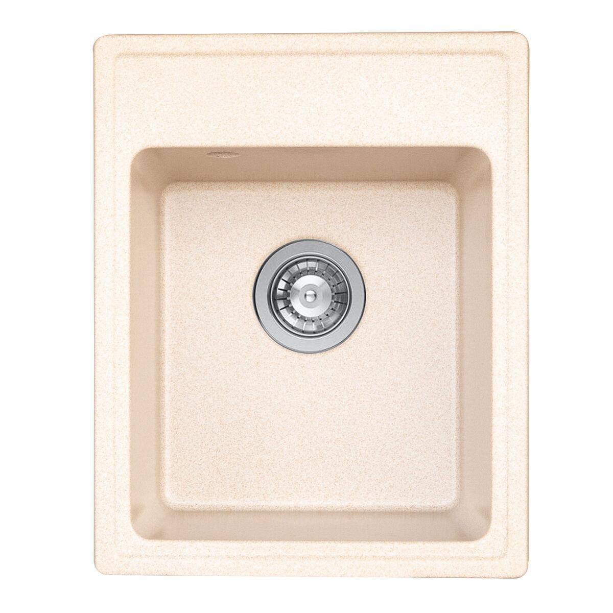 Гранитная мойка для кухни Platinum 400x200x500 мм глянец Сафари