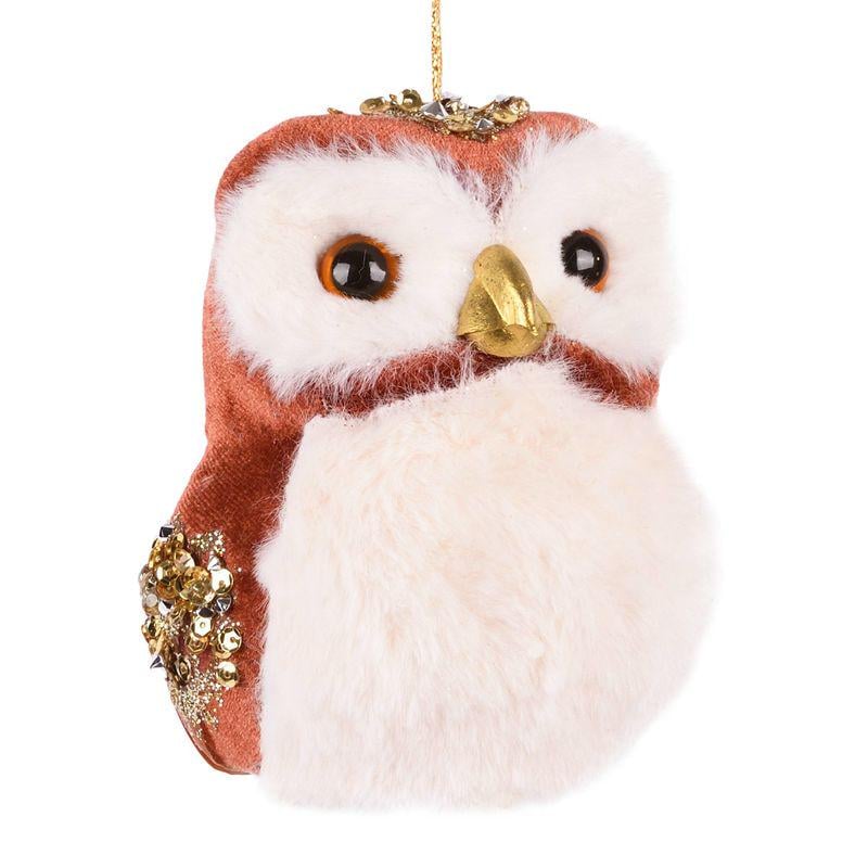 Игрушка на елку Сова 13 см Серебряный (TY-5-R-467)