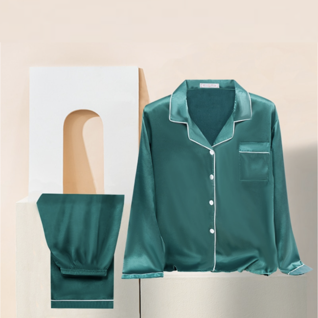 Атласная пижама костюм Шелковые объятия JULY'S SONG 4XL - фото 4