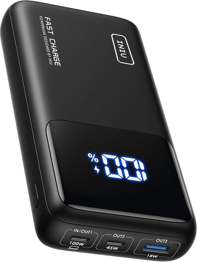 Павербанк INIU 100W 25000 mAh USB-C 3 выхода с поддержкой телефона (3025144837)