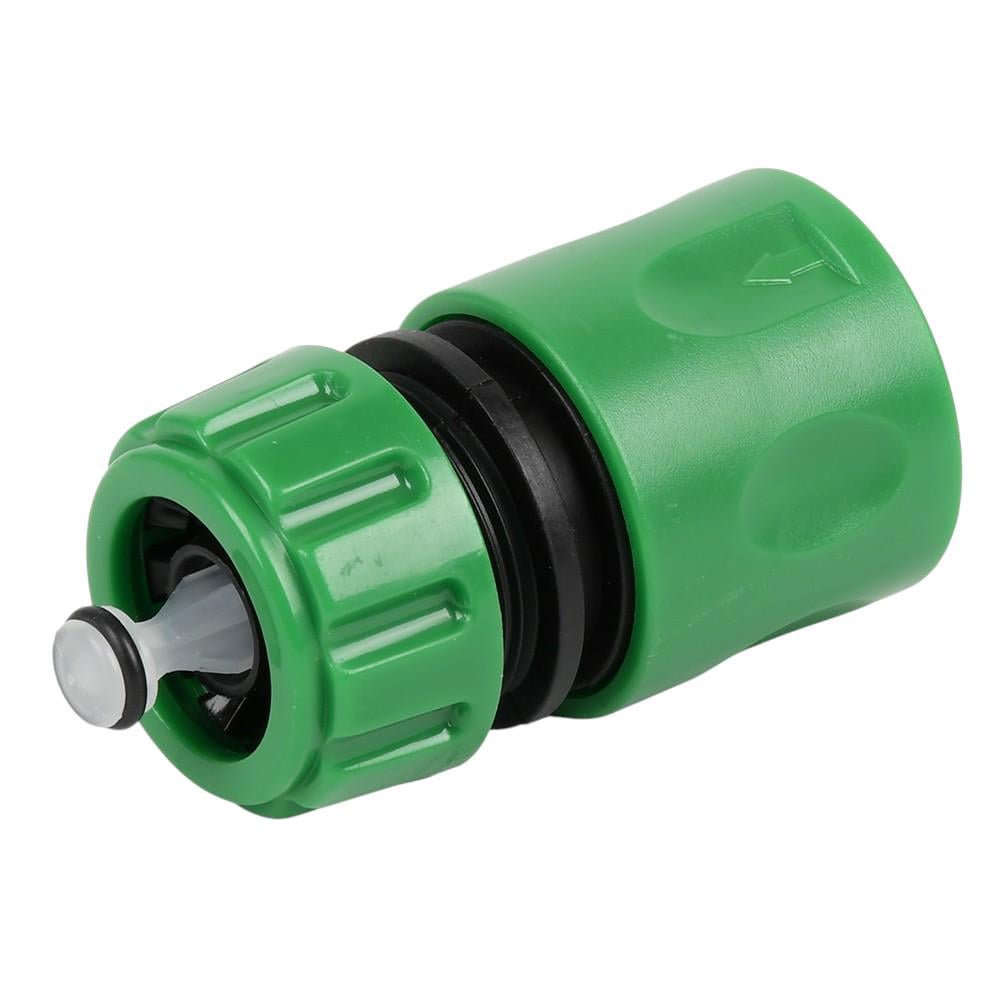 Коннектор на шланг Stenson R41965 с клапаном автосто 1/2" 5,5 см ABS Зеленый с черным (35575270)