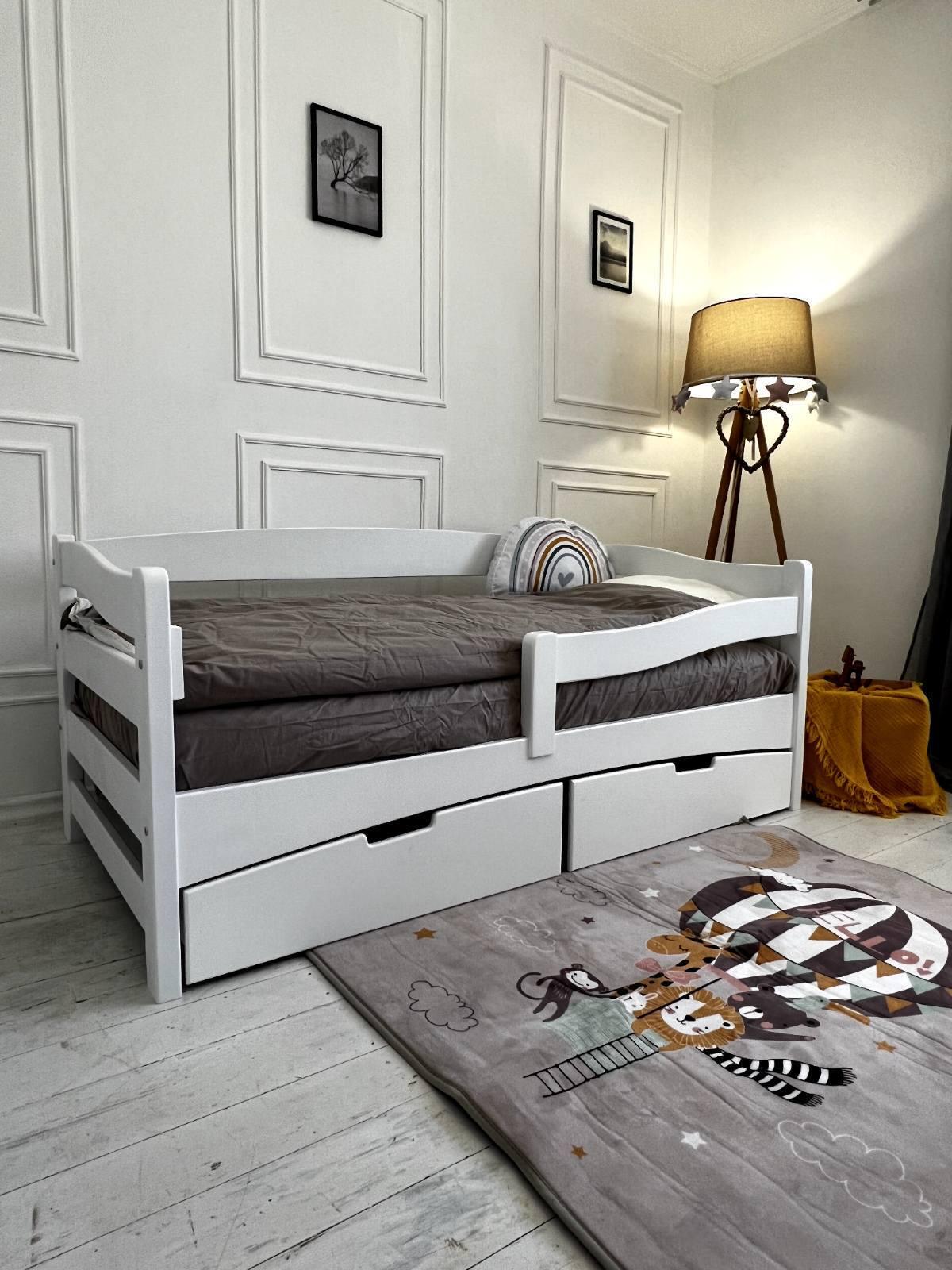 Ліжко підліткове Goydalka Afina з шухлядою 190x80 см Білий - фото 3 Ліжко підліткове Goydalka Afina з шухлядою 190x80 см Білий - фото 3