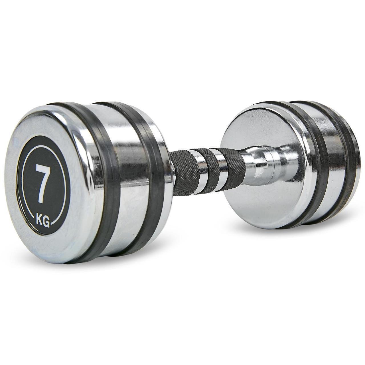 Гантель цельная Record TA-8232-7 стальная хромированная 7 кг (2532848715)