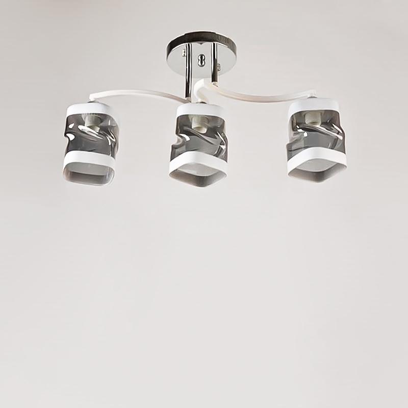 Люстра потолочная Light House SRS-16244/3А на три лампы Хром/Белый