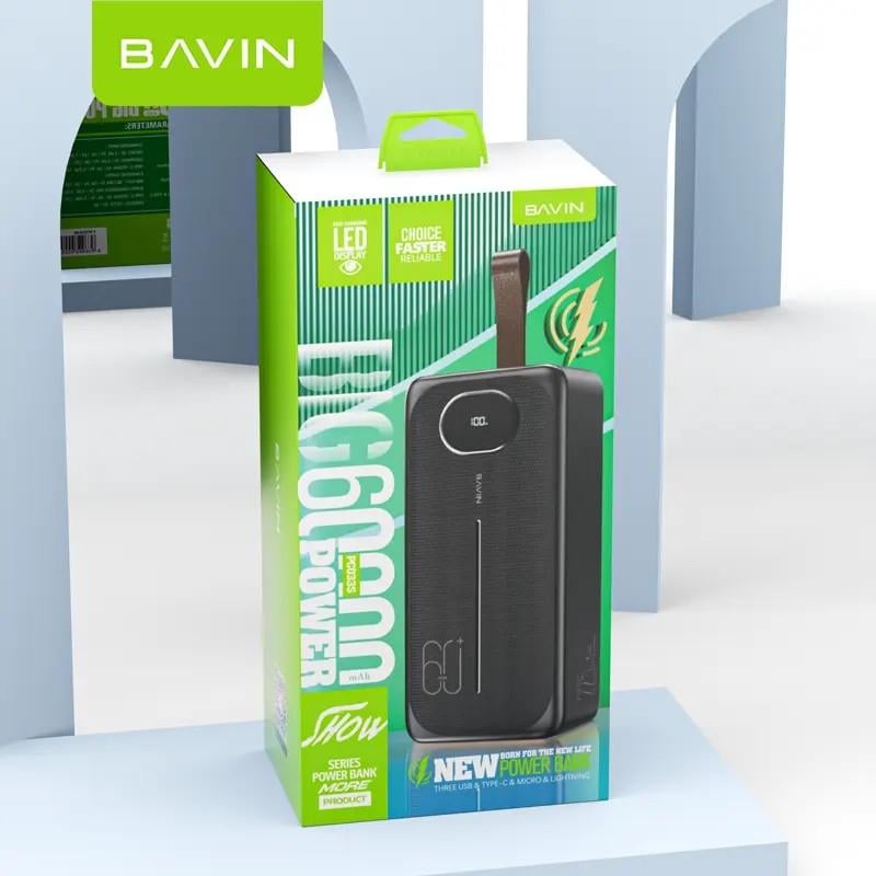 Повербанк BAVIN PC033S 60000 mAh 22,5W Чорний - фото 4