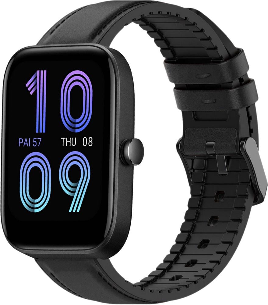Ремінець шкіряний Tamyx для Amazfit Bip 3/Pro Black (31594-2B)
