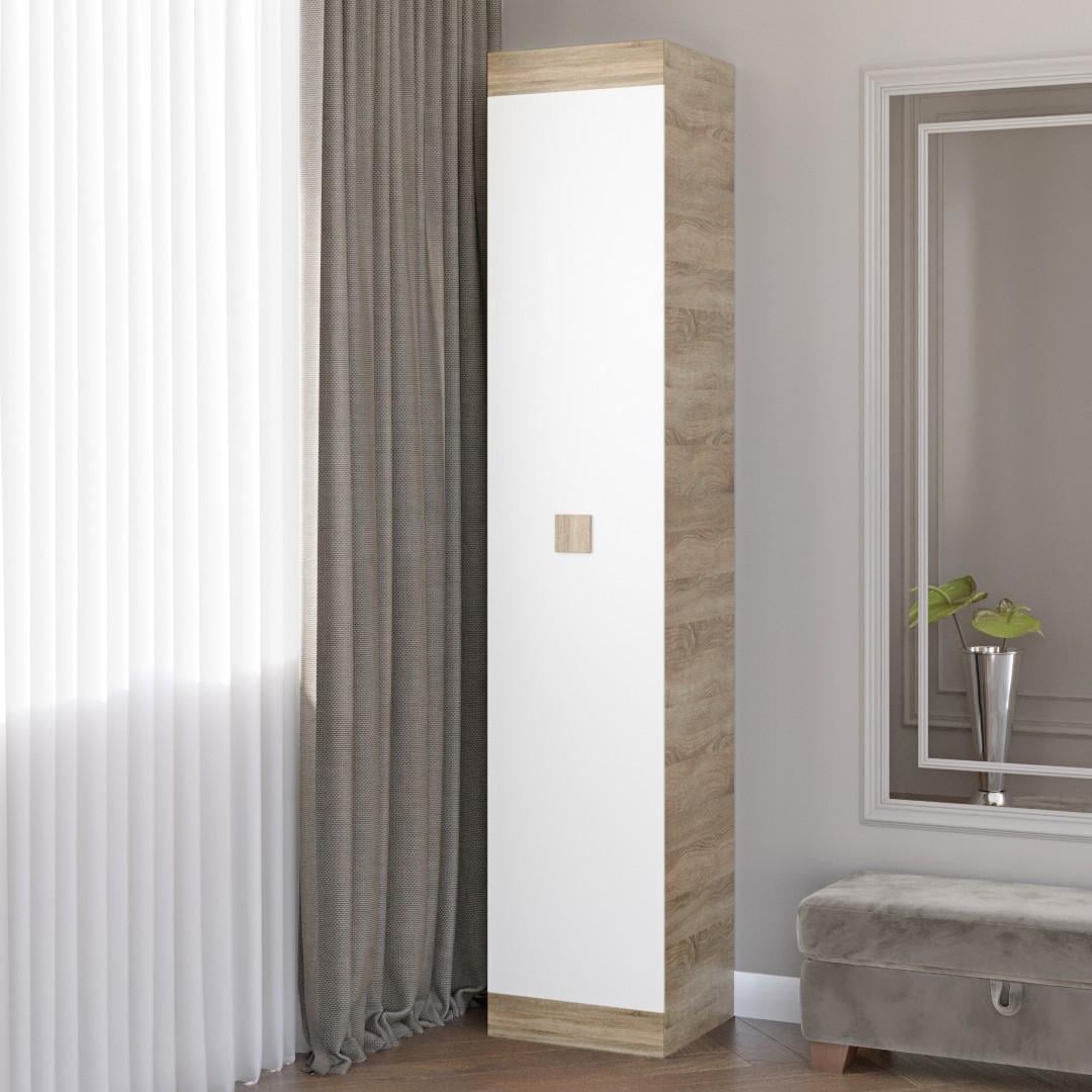 Пенал Everest Соната закрытый 400х376х2050 мм Сонома/Белый (11275) Пенал Everest Соната закрытый 400х376х2050 мм Сонома/Белый (11275)