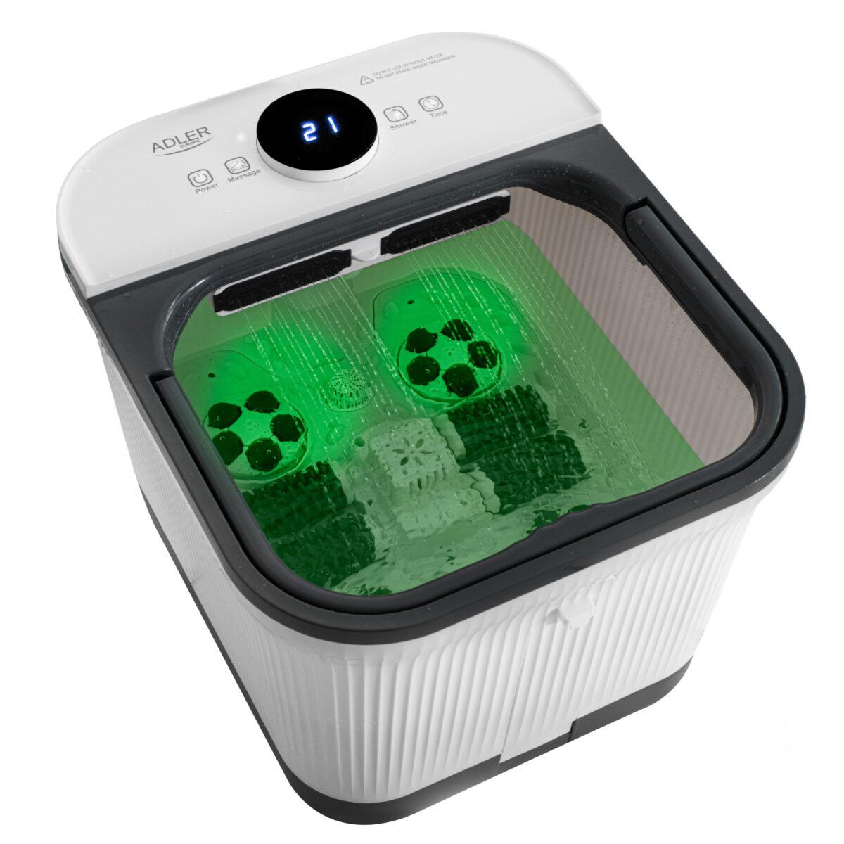 Гидромассажер для ног Adler AD 2184 Deluxe с механическим массажем 4+4 ролика 16,7 л (id_2190)