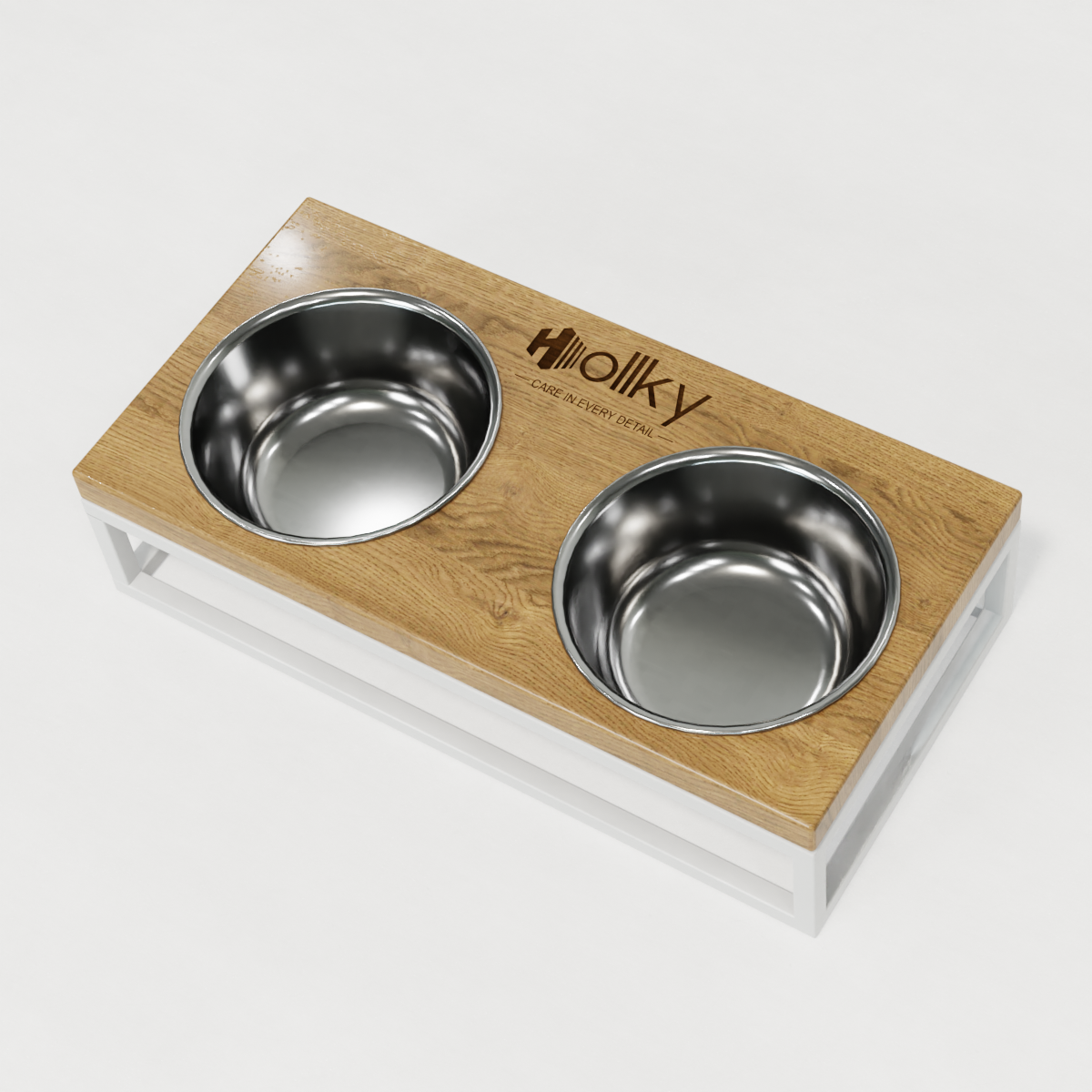 Миски на подставке для маленьких собак и котов Hollky Base S 2х0,45 л (BS-36187-WHNT) - фото 7