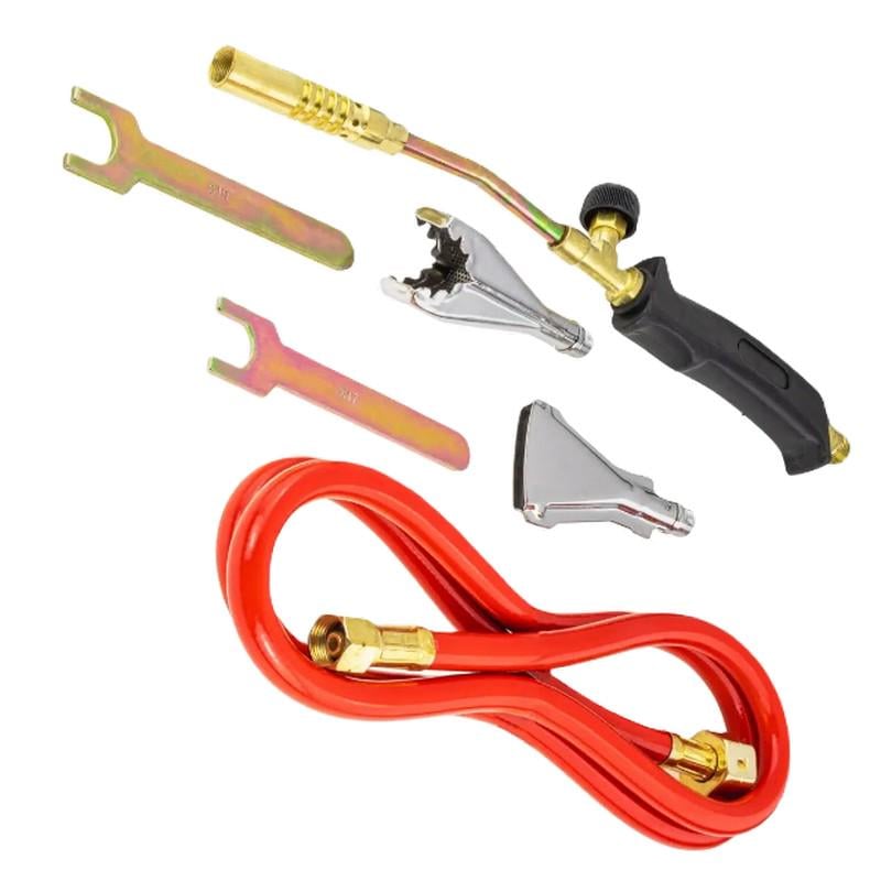 Пальник ручний газоповітряний MasterTool з насадками 17/22/40 мм 400 мм 157 г/год 2200 Вт 1300°C (44-5057)