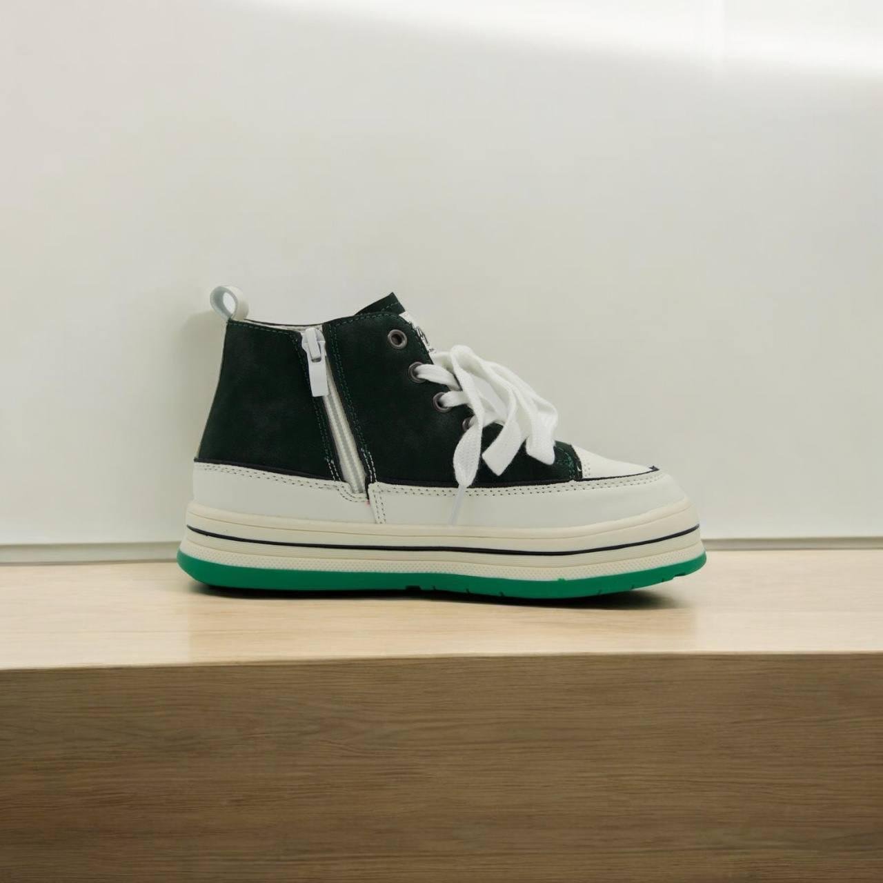 Кеди-черевики демісезонні дитячі Bessky B2652 р. 33/21,5 см Біло-зелений (2328468574) - фото 2 Кеди-черевики демісезонні дитячі Bessky B2652 р. 33/21,5 см Біло-зелений (2328468574) - фото 2