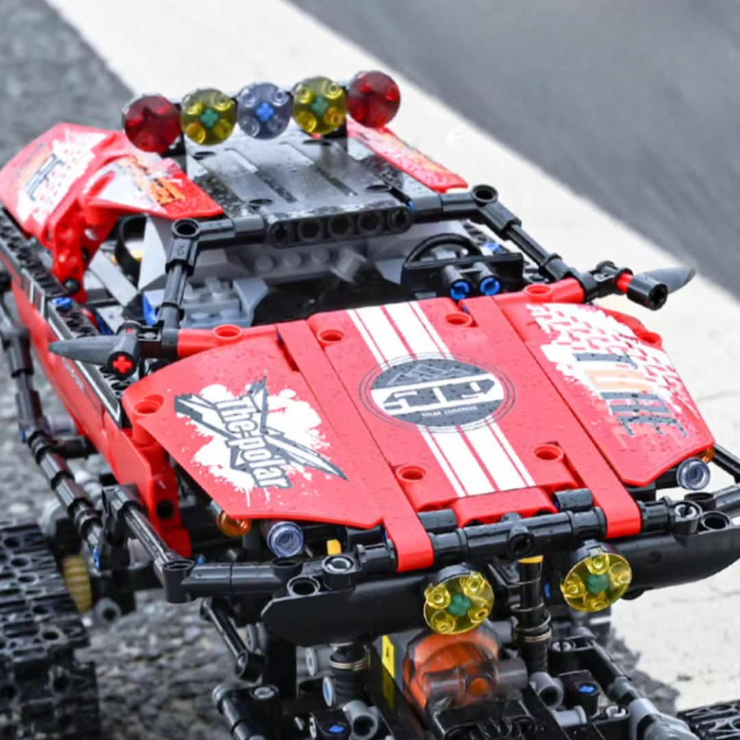 Конструктор Спортивний позашляховик на гусеничному ходу на дистанційному управлінні 1381 деталь Червоний (2402604451) - фото 9 Конструктор Спортивний позашляховик на гусеничному ходу на дистанційному управлінні 1381 деталь Червоний (2402604451) - фото 9