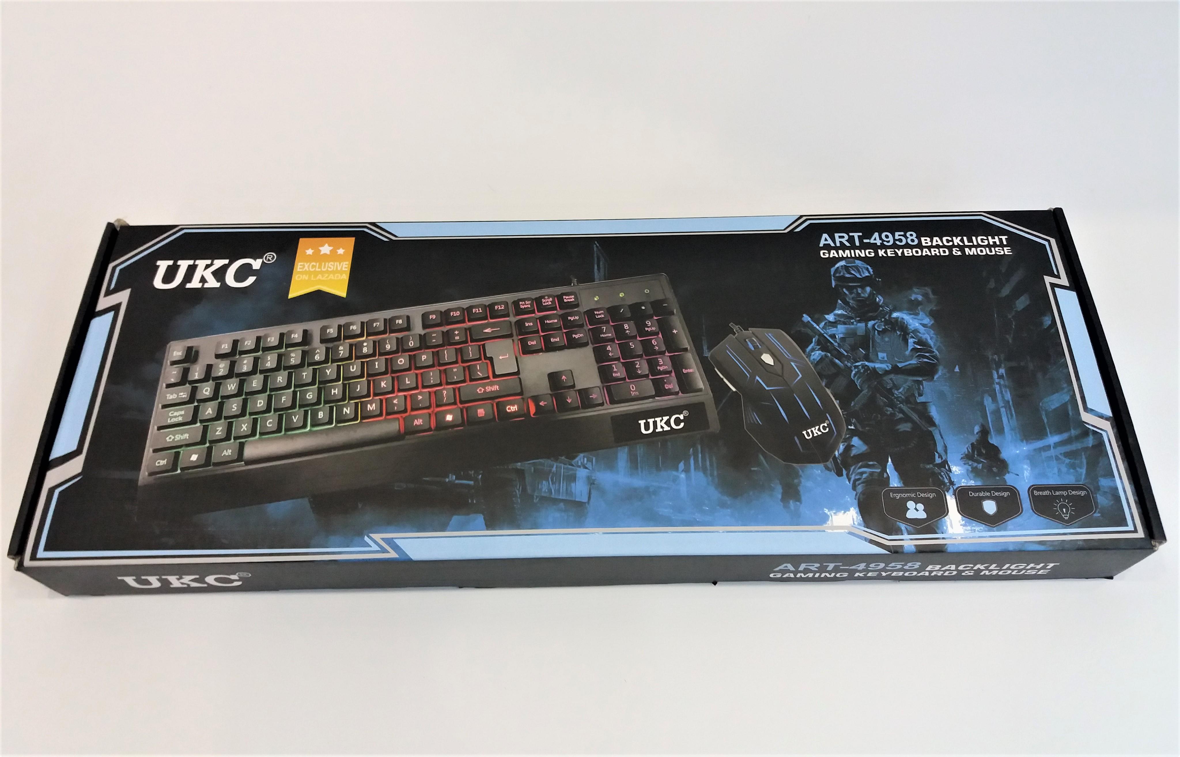 Комплект проводная клавиатура и мышка UKC 4958 с LED подсветкой KEYBOARD (1065) - фото 4