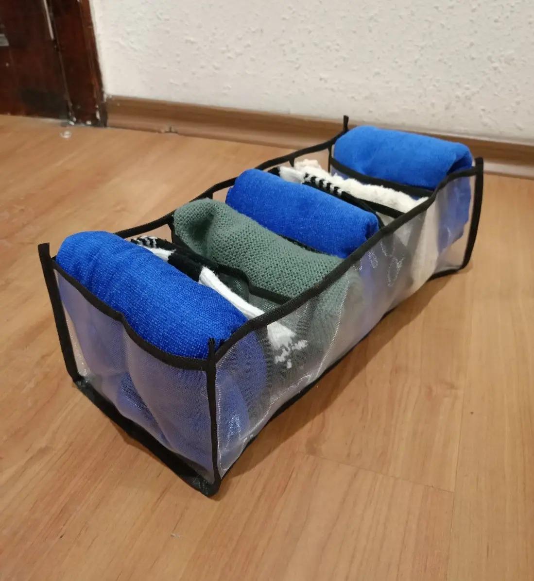 Органайзер для нижнего белья сетчатый 7 ячеек 36х16х12,5 см Белый/Черный (ОДШ-308-31) - фото 3 Органайзер для нижнего белья сетчатый 7 ячеек 36х16х12,5 см Белый/Черный (ОДШ-308-31) - фото 3