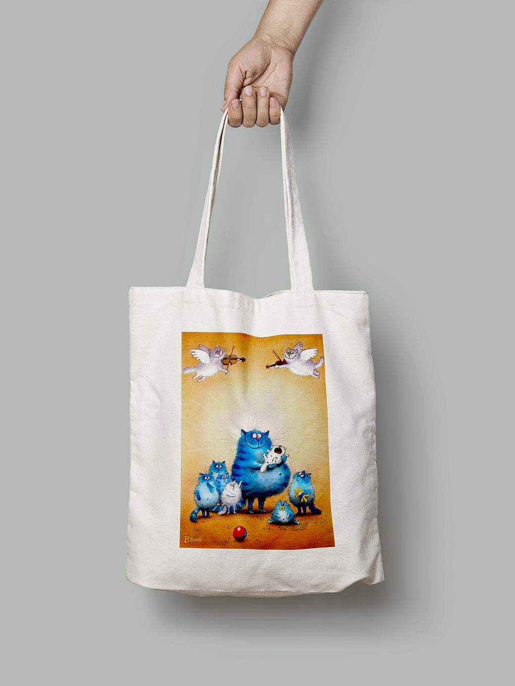 Эко-сумка Кот многодетный папа шопер (rinaz_05_Bag)