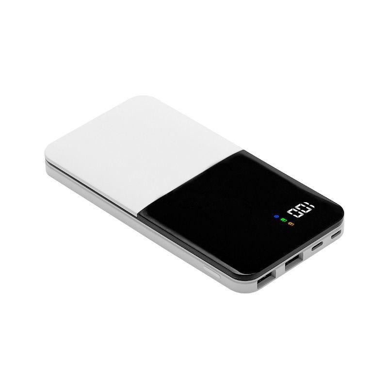 Повербанк 10+Gear на 10000 mAh з індикатором заряду type c micro usb White