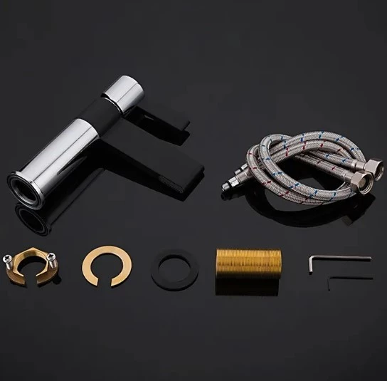 Смеситель для умывальника Gappo G1081 Черный/Хром (1034040) - фото 7