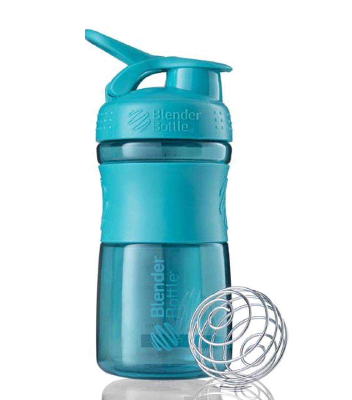 Шейкер спортивный Blender Bottle SportMixer 20 oz 590 мл Teal - фото 2