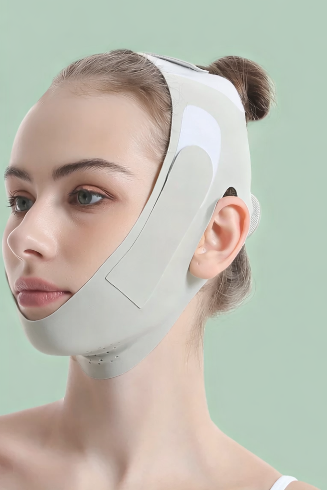 Маска-бандаж для корекції овалу обличчя і другого підборіддя Світло-зелений (2918)