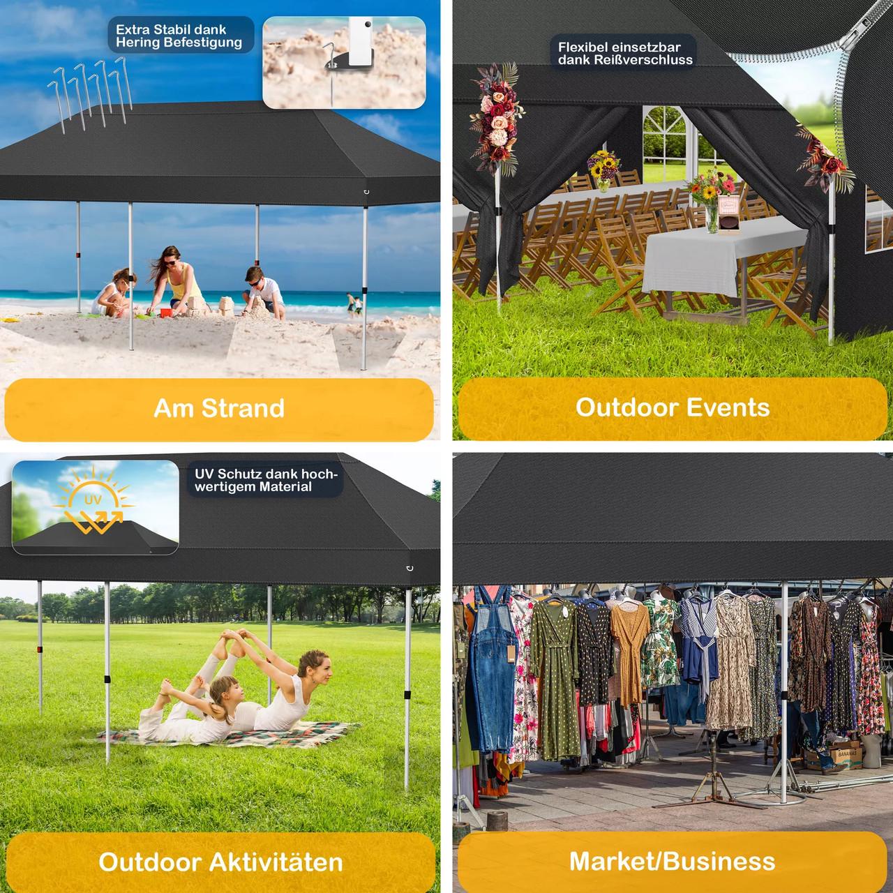 Павильон садовая KESSER 6x3 м UV50+ Черный - фото 7 Павильон садовая KESSER 6x3 м UV50+ Черный - фото 7