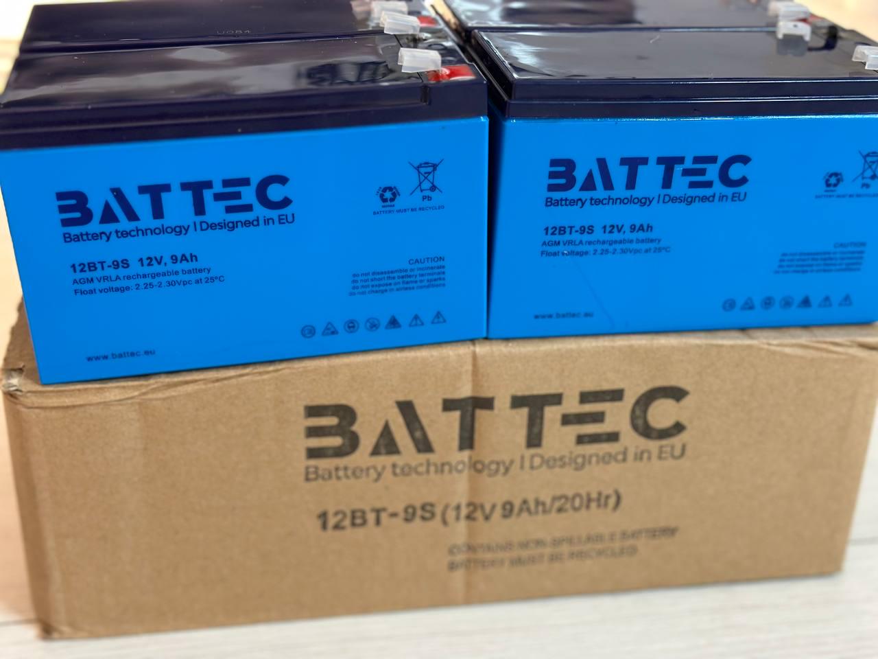 Акумуляторна батарея до ДБЖ AGM BatTec 12 В 9 Ач - фото 3