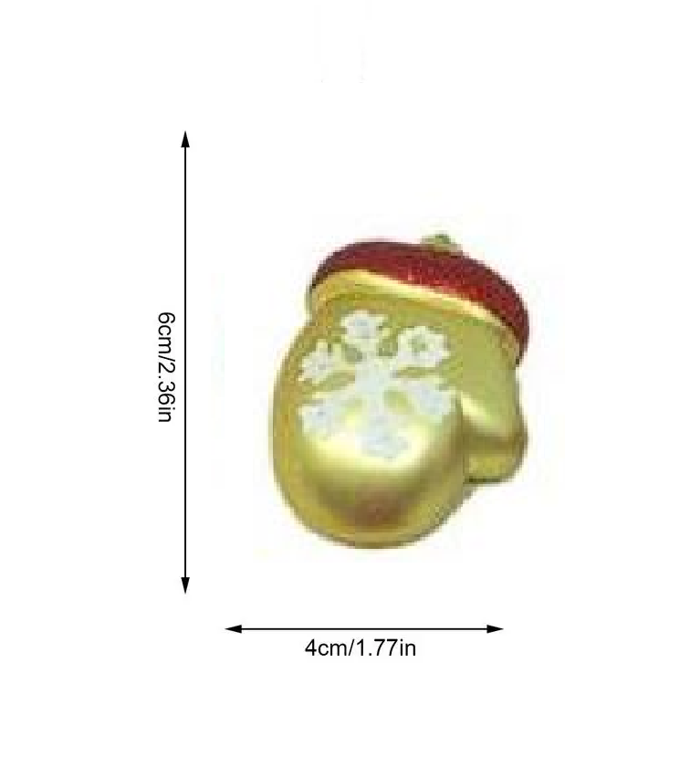 Ялинкові іграшки Перчатка 6 шт. Золотисто-червоний - фото 2