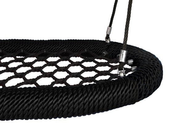 Гойдалка-гніздо з металевим каркасом WCG Lumen для дитячих майданчиків/терас 100 см Чорний (W-102B) - фото 5