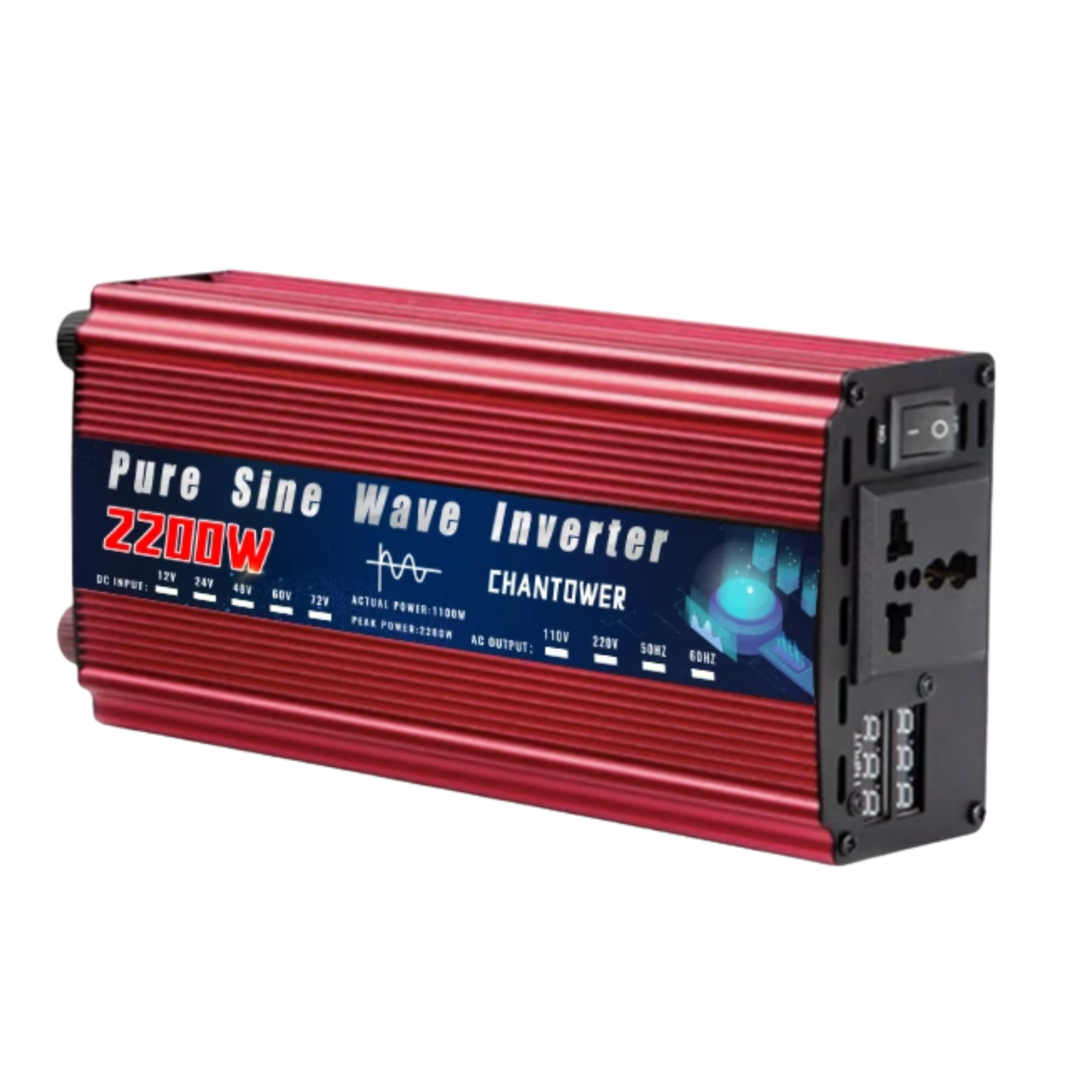 Инвертор с чистой синусоидой ChanTower 2200 Вт DC/AC 12/220 В 50Hz (2831060272) - фото 1 Инвертор с чистой синусоидой ChanTower 2200 Вт DC/AC 12/220 В 50Hz (2831060272) - фото 1