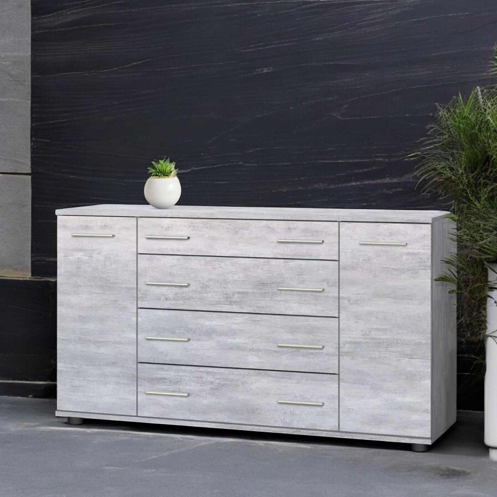 Комод большой для вещей в спальню и гостиную Бетон (О-4а) - фото 2 Комод большой для вещей в спальню и гостиную Бетон (О-4а) - фото 2