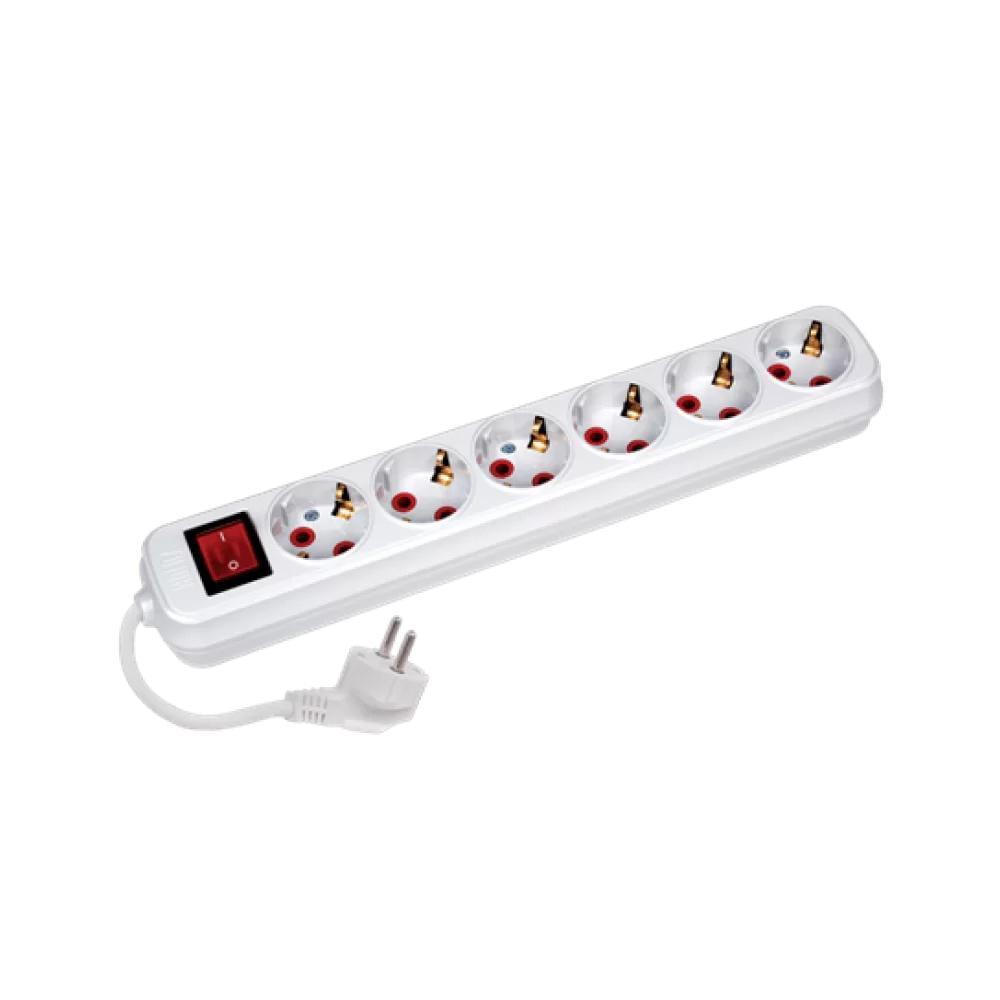 Подовжувач HOROZ ELECTRIC з заземленням та вимикачем 6/2 м 3х1 мм2 16A 250V (200-602-602)