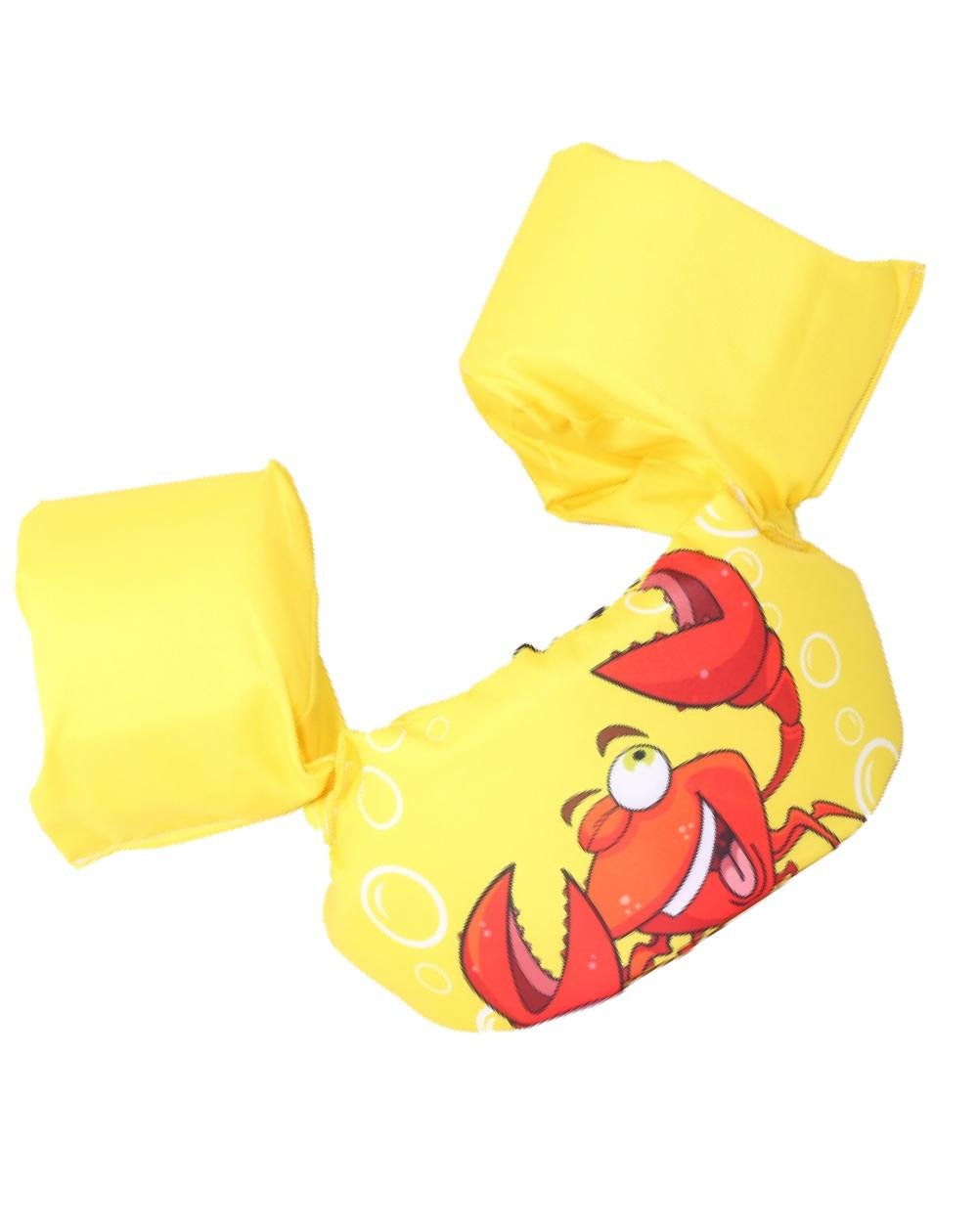 Жилет для плавання дитячий з нарукавниками VelaSport Kids 2в1 2-6 років Жовтий (00811)