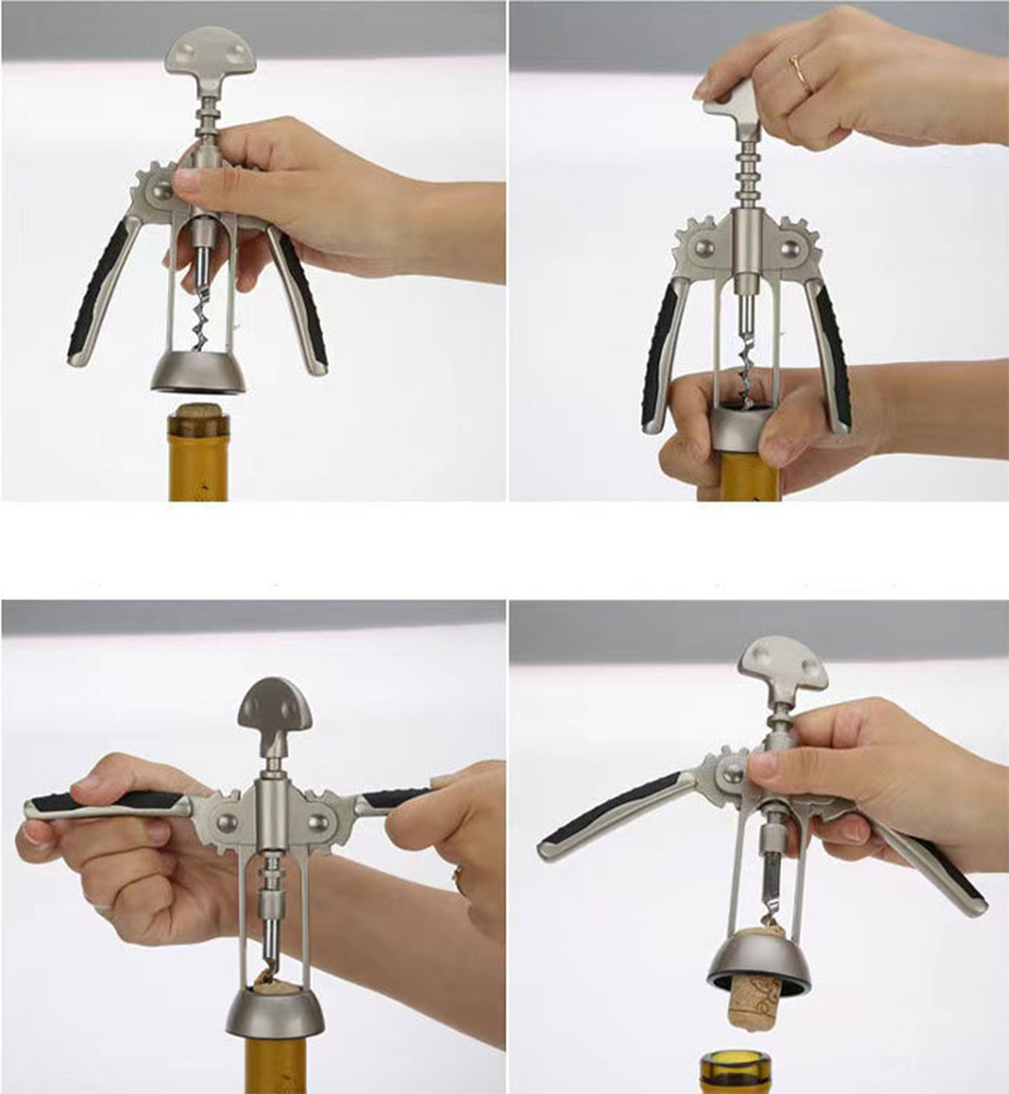 Штопор для вина рычажный металлический X3-68 18х7 см (37-86180) - фото 7