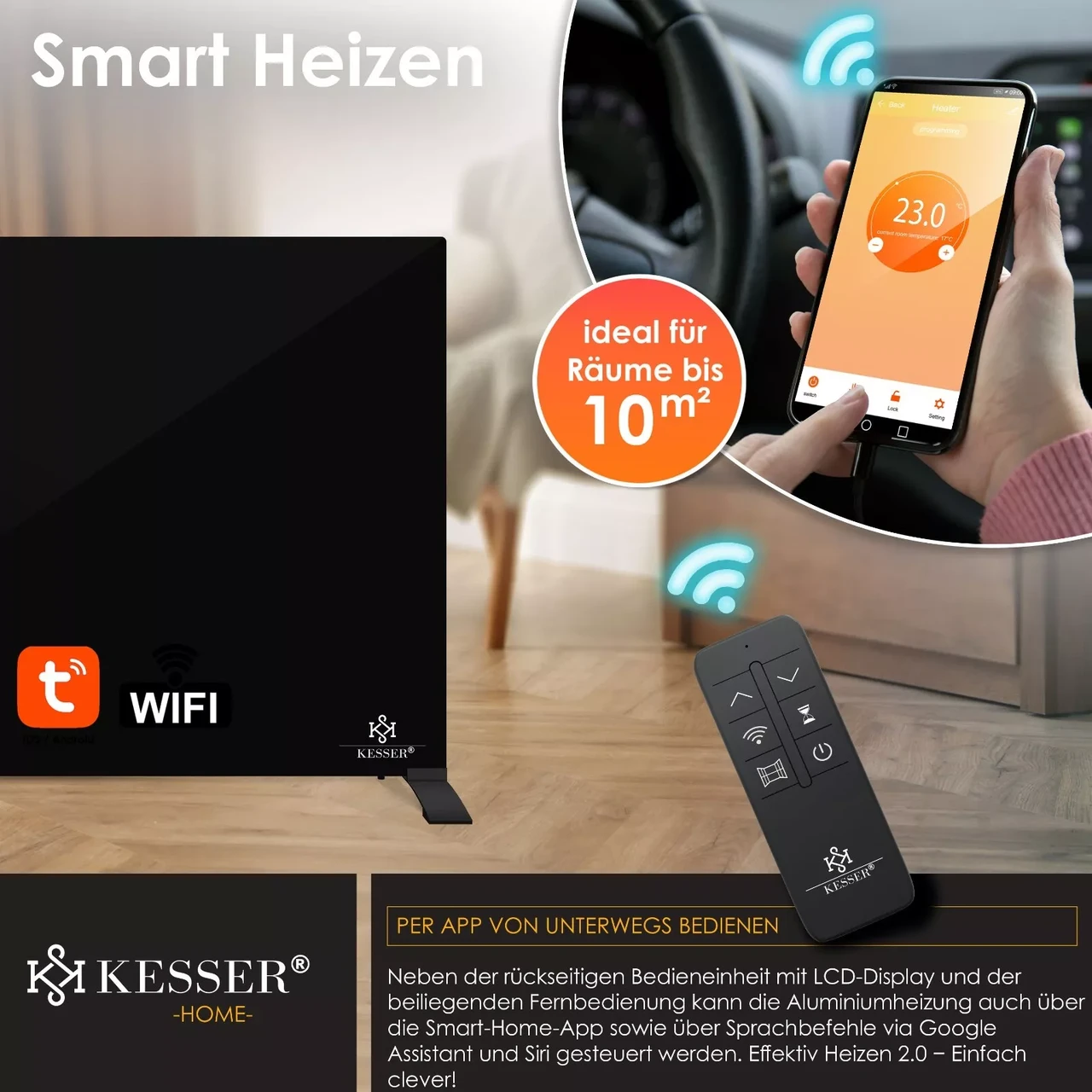 Инфракрасный обогреватель KESSER 350 Вт 50°C (225845498230sc-350) - фото 4