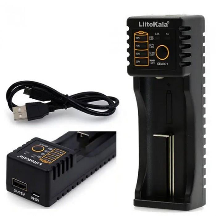 Зарядний пристрій LiitoKala Lii-100 для АА/ААА/18650/16340 з функцією Power Bank (51206 ) Зарядний пристрій LiitoKala Lii-100 для АА/ААА/18650/16340 з функцією Power Bank (51206 )